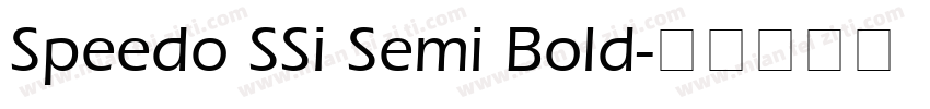Speedo SSi Semi Bold字体转换